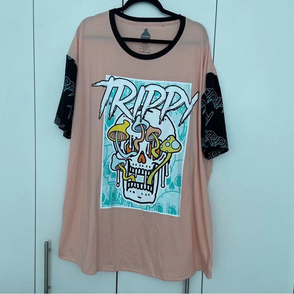 Men’s Launder Skull Graphic Tee Size 5XL
